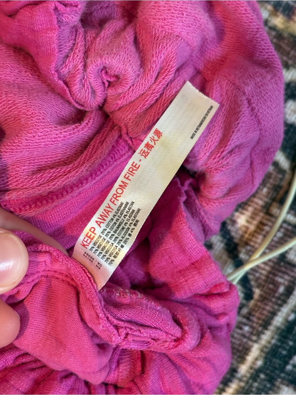 FP Movement by Free People Cropped Drawstring Pants — Hot Pink - Picture 6 of 6